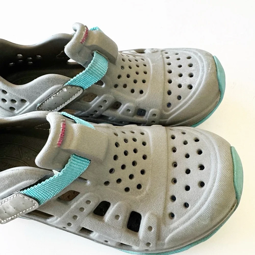 Merrell Girl's Hydro Sneaker Select Grip Rubber Water Shoes Gray Pink Sz 12